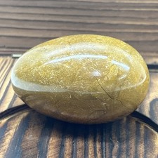 Polished Yellow Stone Egg Natural Crystal Mineral Collectible Display Paperweigh picture