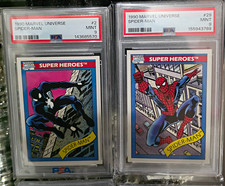 1990 Marvel Universe Spider-Man PSA 9 Graded Card Lot of 2 #2 #29 💎 🔥  picture