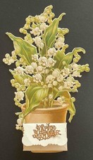 1880-90's VICTORIAN DIE CUT EMBOSSED NEW YEAR GREETING CARD A.E. HARTZ W.R. RUST picture