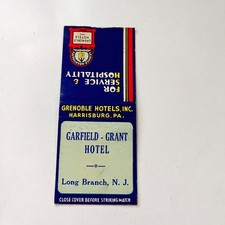 Garfield-Grant Hotel Long Branch NJ Vintage Matchbook Cover 4MB98-3 picture