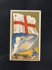 1886 N17 Allen Ginter Naval Flags Tobacco Trimmed Ad GREAT BRITAIN Vice Admiral picture