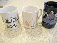 NEW Vntg Lot 3 KANSAS CITY Mugs: KC Landmarks/Plaza Lights/Plaza Horse Fountain picture