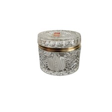 Vintage Anna Hutte Bleikristall 24% Lead Crystal Hinged Trinket Box picture