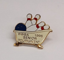 WWBA 1996 Senior Tournament Bowling Lapel Pin picture