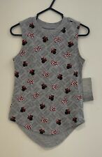 Disney Toddler Girls Allover Minnie Mouse & Bows Tank Top, Gray, XXS (2/3), NWT picture