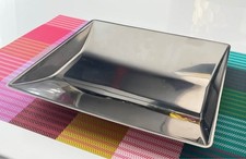 Super Rare Vintage Gense Sweden 18/8 stainless steel square modernist serving di picture