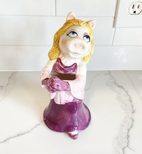 Vtg Taste Setter Jim Henson Muppets Ms Piggy Painted Ceramic Vase picture