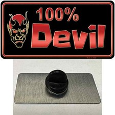 100% Devil Novelty Metal Hat Pin 1.5