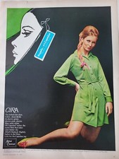 1967 womens green Cira belt nite-shirt Allied Chemical redhead braid vintage ad picture