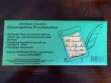 Abraham Lincoln’s Emancipation Proclamation Parchment Replica  picture
