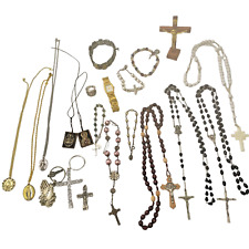 Vintage Religious Catholic Rosary Necklace Bracelet Jewelry lot picture