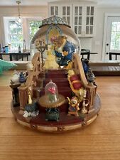 Vintage 1991 Beauty The Beast Musical Snow Globe Enchanted Love Fireplace 6/1 picture
