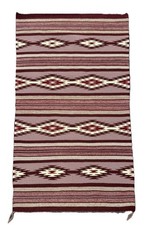 Navajo Crystal Classic Revival Banded Rug with Wavy lines 42