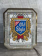 (VTG) 1983 Old Style Beer Crystal Cut Illuminated Light Up Back Bar Sign (READ) picture