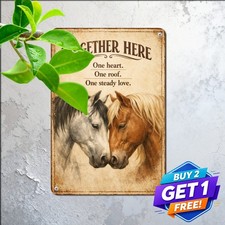 Rustic Equestrian Horse Lover Heartfelt Quote Retro Metal Tin Sign 8x12 Art picture