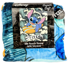 Disney Stitch Surfing Plush Throw Blanket - Silk Touch - 50