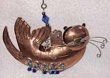 Pilgrim Imports Oscar Sea Otter Ornament Copper Metal Beads Fair Trade **READ** picture