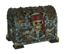 Skull and Swords Pirate Treasure Chest Trinket Box picture
