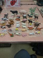 Plastic Farm Animal Lot 50pc Cows Horses Pigs Pheasant Dogs Sheep-vtg to modern picture