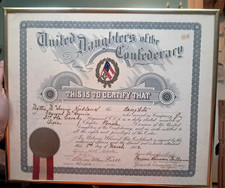 2nd Florida Confederate Calvary Daughters Of The Confederacy  Certificate 1922 picture
