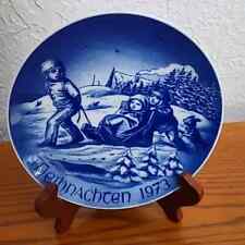 Bareuther Weihnachten 1973 Collector's Porcelain Plate Bavaria Germany COOL picture