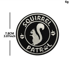 Squirrel Patrol Embroidered Funny Tactical Morale Backpack Patch picture