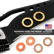 Phosphorous Bronze Pivot Washers for Folding Knives - Knife Making picture