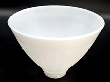 NOS 8” dia. White Milk Glass Diffuser Torchiere Reflector, 2-1/4” Fitter picture