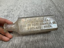 Vintage Naturelle De Pree Chemical Co Medicine Bottle 8 Oz Clear Holland MI USA picture