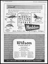 1947 James Heddon's Sons Dowagiac Michigan Fishing Lures Tackle Vintage Print Ad picture