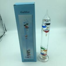 Galileo Galilei Standing Liquid Thermometer 15 inch Multicolored 62-86 degrees F picture