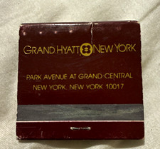 Grand Hyatt New York Matchbook Cover Park Avenue at Grand Central picture