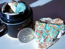 Lite Blue Turquoise w/Honey Brown Matrix Lander County, Nevada 75g Rough & Raw picture