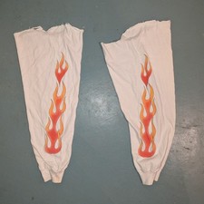 Vtg y2k Harley Davidson flame sleeves  white XL picture