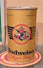 1946 BUDWEISER OI IRTP STEEL FLAT TOP BEER CAN ST LOUIS MO ANHEUSER BUSCH EMPTY picture