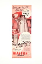Wear Ever coffee pot ad aluminum vintage 1951 original advertisement 13.5 x 5
