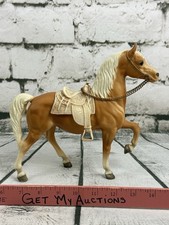 Vtg Breyer Western Prancing Horse#112 Cheyenne Golden Palomino 1973 Saddle/Reins picture
