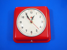 Vintage 1930s General Electric Telechron Red Wall Clock 2H08 Refurbished GE picture