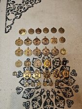 Antique Brass Military Medals Collection Lot Military Merit Meritorious Service picture