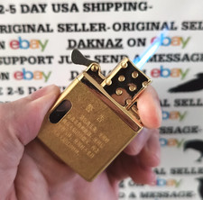 Zorro Single Torch Lighter Insert Adjustable Flame Butane Window BRAND NEW Gold picture