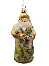 Patricia Breen From Little Acorns Gold Santa Claus Fall Christmas Tree Ornament picture