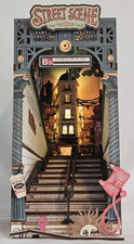 Book Nook/ Bookend - Street Scene - Assembled/ Pre- Built Book Nook picture