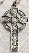 Antique Sterling Silver Celtic Knot Cross 30