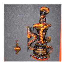 Andy G Recycler Glass Pipe with Psychedelic Swirl Pattern Collectible picture