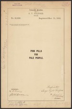 Photo:Pink Pills for Pale People G T Fulford Trademark 1892 Brand Pills picture