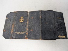 WWII US Navy Honorable Discharge Leather Folder w/ Original Documents (231) picture