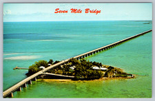 c1970s Seven Mile Bridge Florida Keys Living Reef Marathon Postcard picture