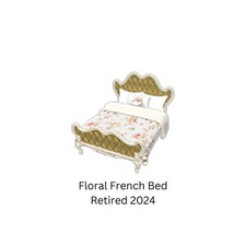 Webkinz Retired Floral French Bed French Floral Flowery Regal Spring Elegant picture