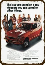 1972 HONDA CIVIC CVCC Car Sexy Women Vintage-Look DECORATIVE REPLICA METAL SIGN picture