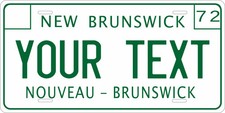 New Brunswick 1972 Canada Novelty License Plate Custom Auto Bike Motorcycle picture